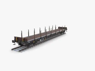 CFR Flat Rail Car v3 3D model