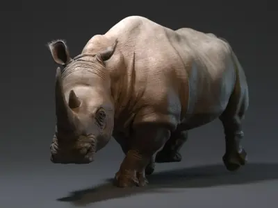 Rhino Low-poly 3D model buy