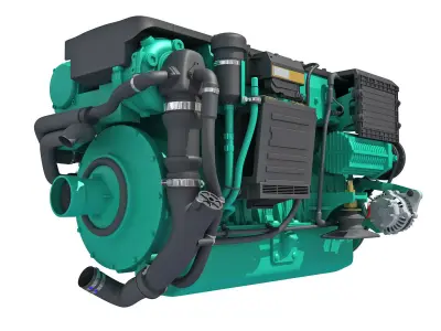 Motorboat Engine 3D model