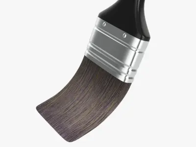 Regular painting brush 04 3D model