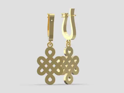 ER 153 Earring in ornament 3D print model