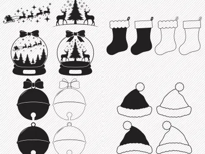 70 Christmas Decoration Decals Texture