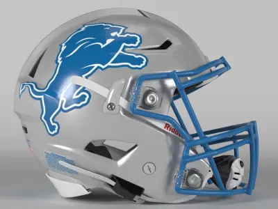 DETROIT LIONS Helmet Football NFC North PBR updated 2025 3D model