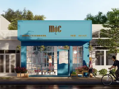 Flower shop MOC Low-poly 3D model