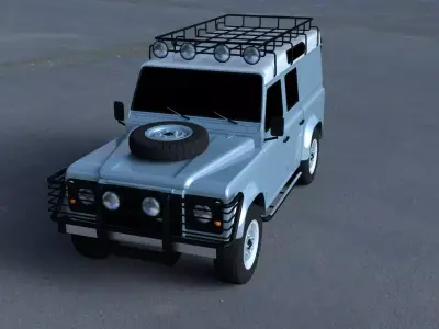 Land Rover Defender 110 Utility Station Wagon HDRI exterior 3D model