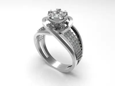 089 - Delicate Wedding Ring for Women 3D print model