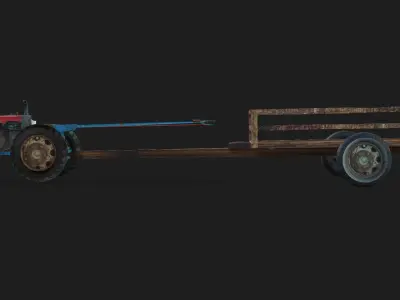 Small tractor 3D 3D model