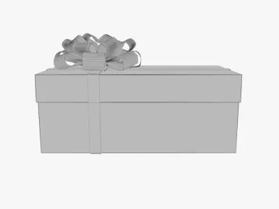 Christmas gift box 05 3D model