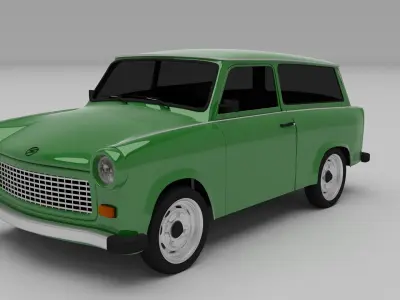 Trabant 601 Estate HDRI 3D model