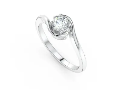 Ring with one gemstone Free 3D model