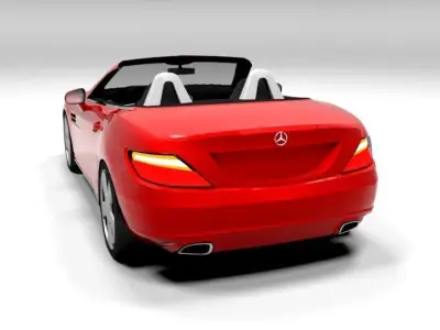 MERCEDES SLK CABRIO LOWPOLY Low-poly 3D model