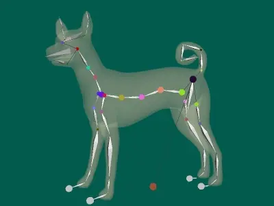Basenji Dog Low-poly 3D model