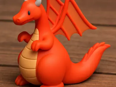 Cute Dragon Figurine 3D print model