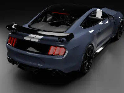 Mustang Shelby GT500 Free low-poly 3D model
