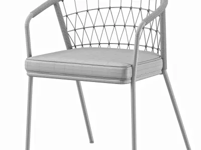 black garden sem chair 3D model