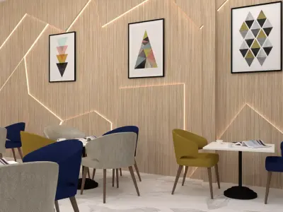 Model decor mur coffee 3D modern 3D print model