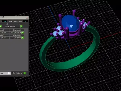 oval minimal solitaire 3D print model