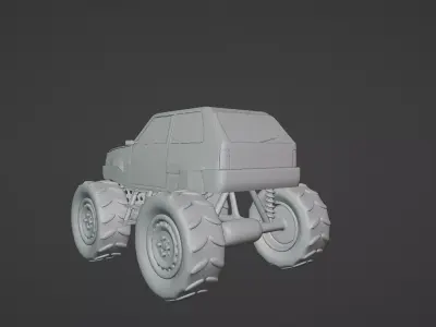 Monster truck Fiat Panda 4x4 3D model