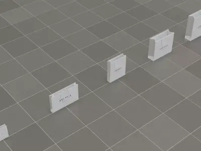 Prada Shopping Bag - Luxury 3D Packaging Model Low-poly 3D model