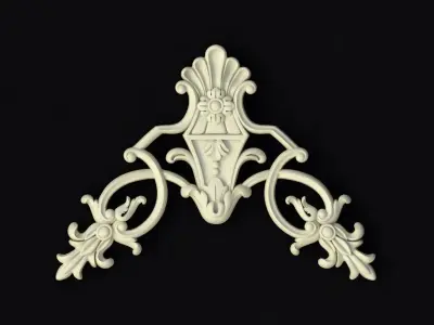 Central decor ornament for furniture 3D model 540
