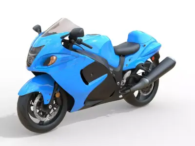 Suzuki Motorbike Low-poly 3D model