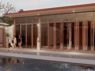 DESAIN KAFE ALA JEPANG 3D model