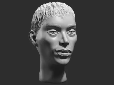 human female head modern sculpture 3d print model 113 3D print model