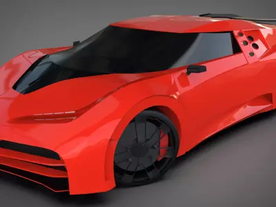 Bugatti Centodieci  Low-poly 3D model