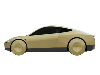 Tesla Cybercab Robotaxi Low-poly 3D model
