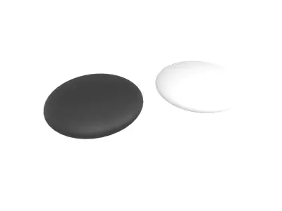 Go White And Black Stones v1 001 Low-poly 3D model