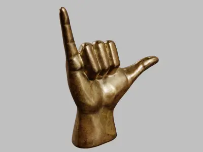 Shaka Sign Hand Sculpture 3D model