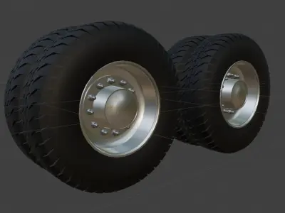 Set of Truck Tire  3D model