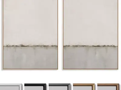Abstract Painting Frame set 3D model 231