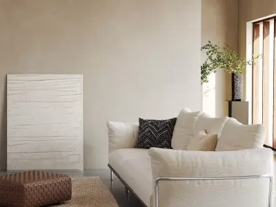 Mid Century interior scene 3D model