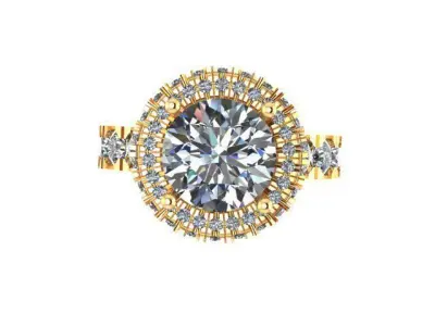 Diamond Wedding ring 3D print model