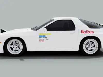 Mazda RX7 FC Ryosuke Style Low-poly 3D model