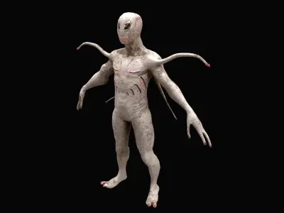 Alien Monster  Low-poly 3D model