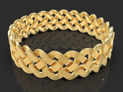 Braid Bracelet 3D model