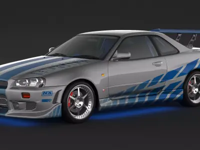 Nissan Skyline GT-R R34 C-West 3D model