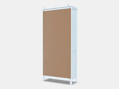 HEMNES 3-drawer display cabinet Low-poly 3D model