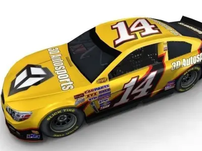 2015 Game Ready Nascar Low-poly 3D model