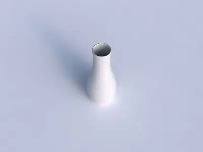Vase curved with smooth horizontal dents 2 3D print model