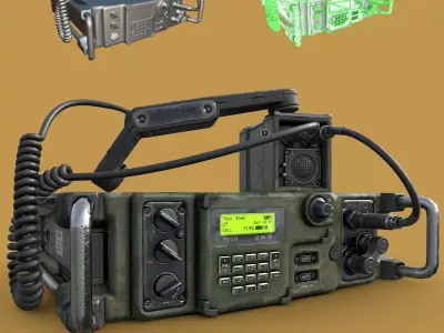 Military Radio Low-poly 3D model