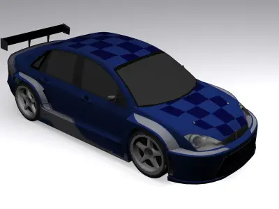 Low Poly Racing Car Low-poly 3D model
