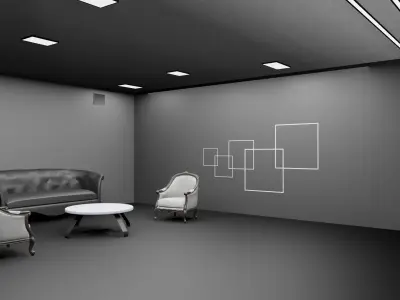 warehouse SCI FI futuristic CAR STUDIO SCENE 3D model