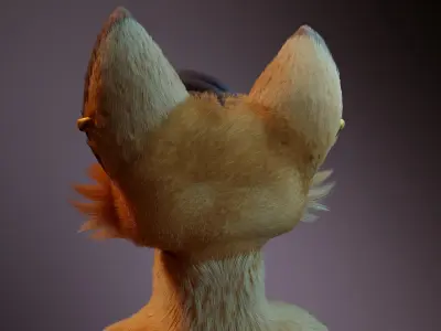 Zoe Anthro Fox 3D model