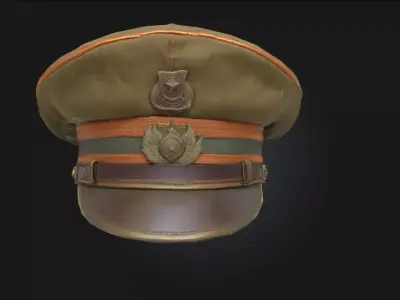  Cap Elegance Stylish Army Headgear Model 3D model