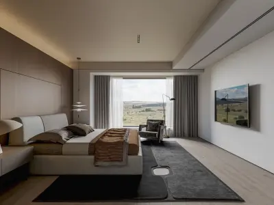 Bedroom interior scenes 3D model from CGTrader