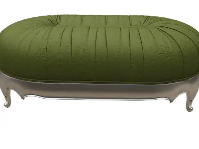 classical Footstool Low-poly 3D model