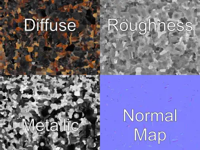 Burned Wheelless Car Detailed Rust Model Pack Low-poly 3D model